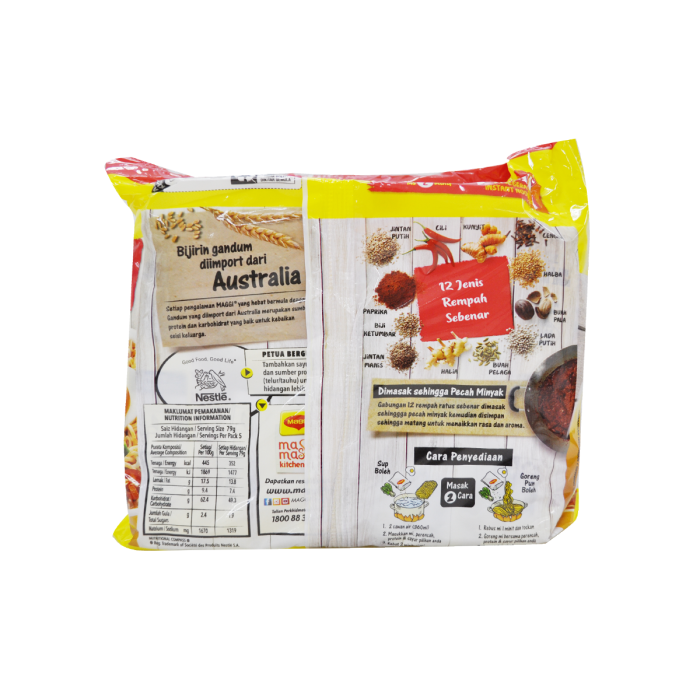 MAGGI Instant Noodles Curry Flavour 5x79g - Image 2